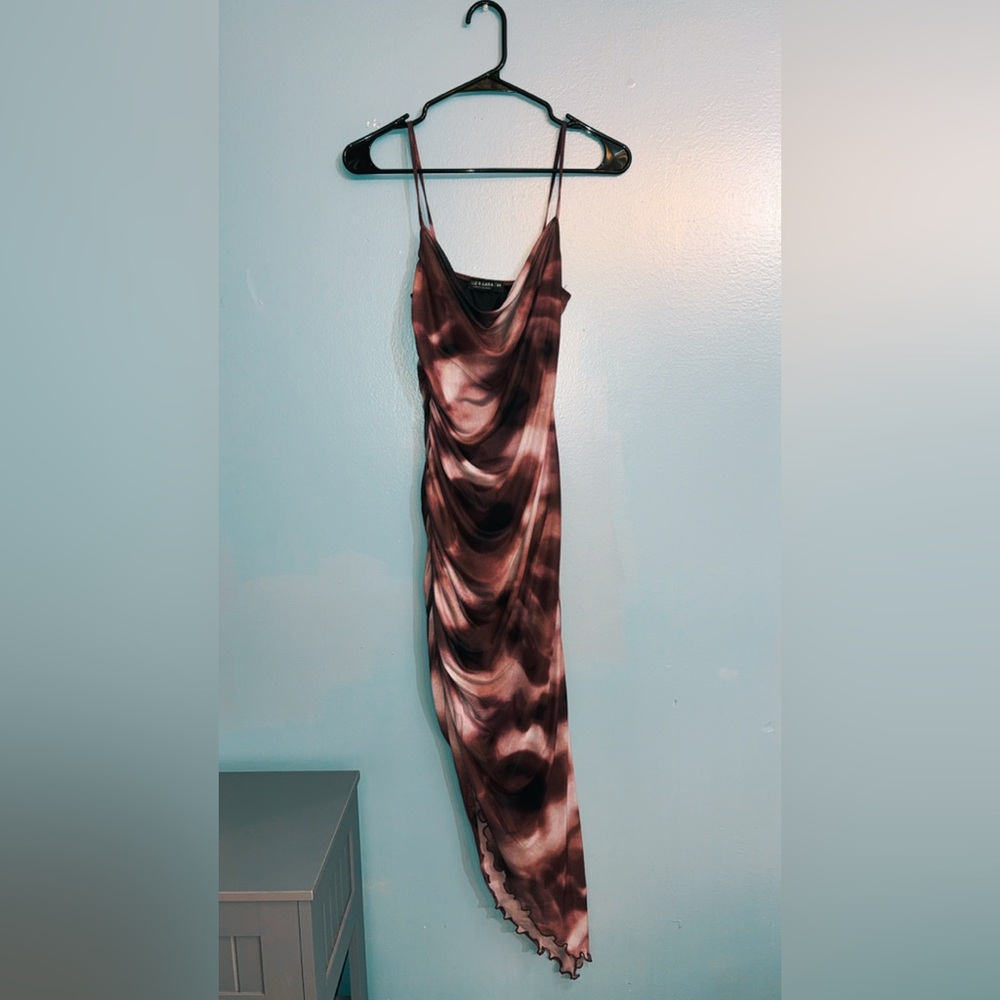 Elegant Multicolor Draped Dress